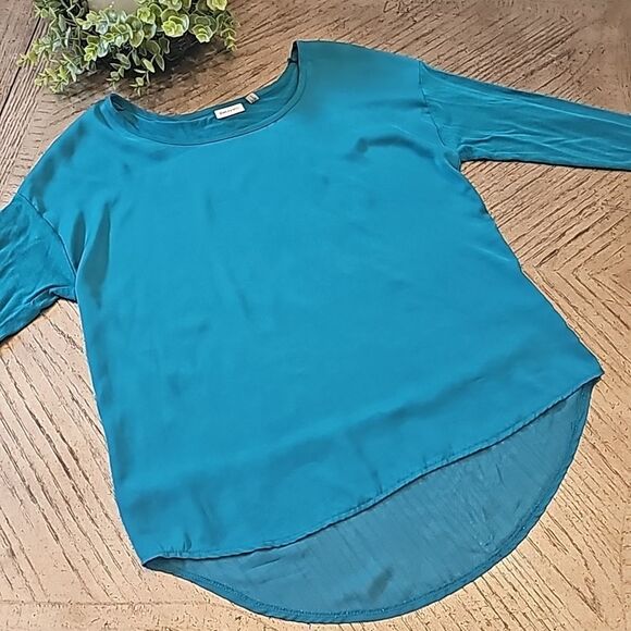 Green blouse DKNYC size M - Picture 11 of 11